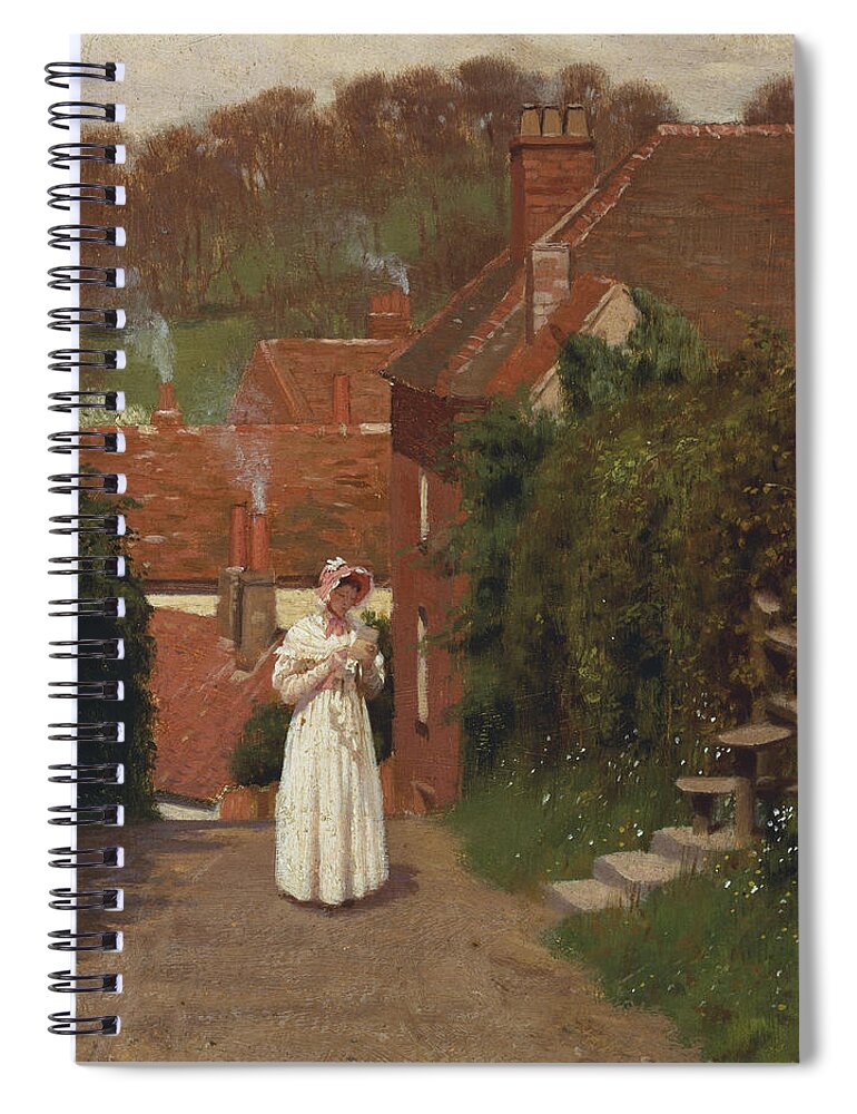 Female Spiral Notebook featuring the painting The Love Letter by Edmund Blair Leighton
