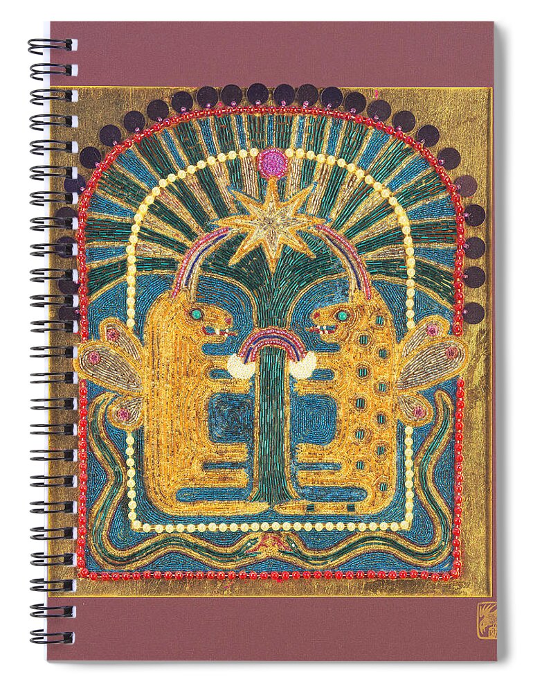 Star Spiral Notebook featuring the mixed media The Star by Ruth Hooper