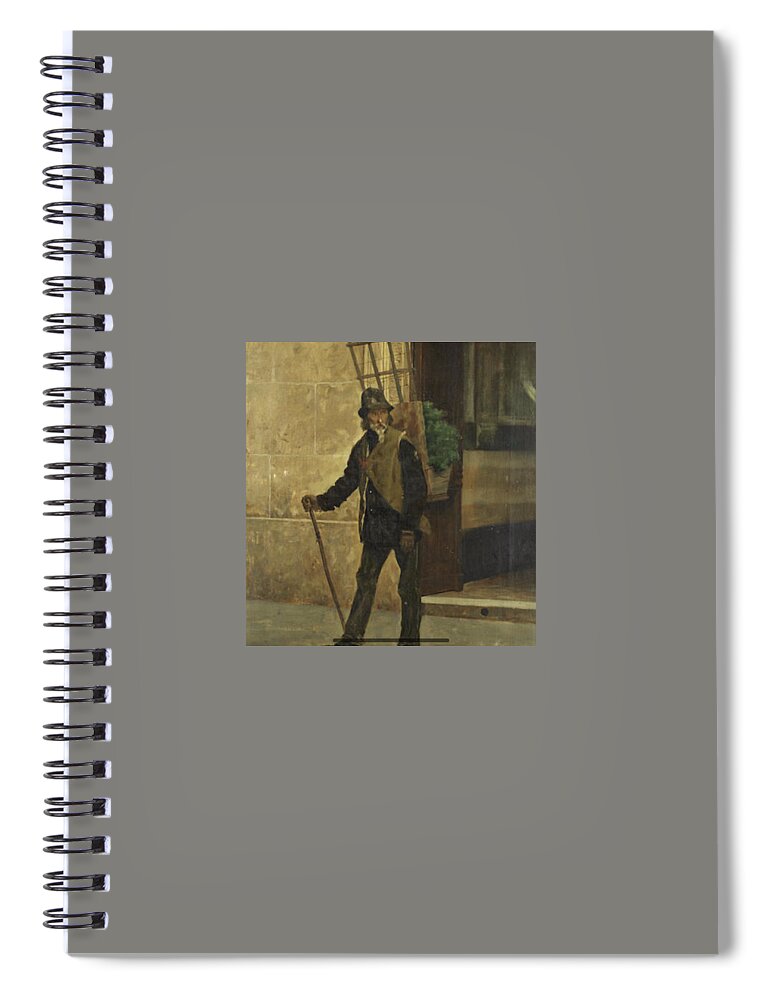 Pedro Lira (chilean Spiral Notebook featuring the painting The Watercress Seller by Pedro Lira