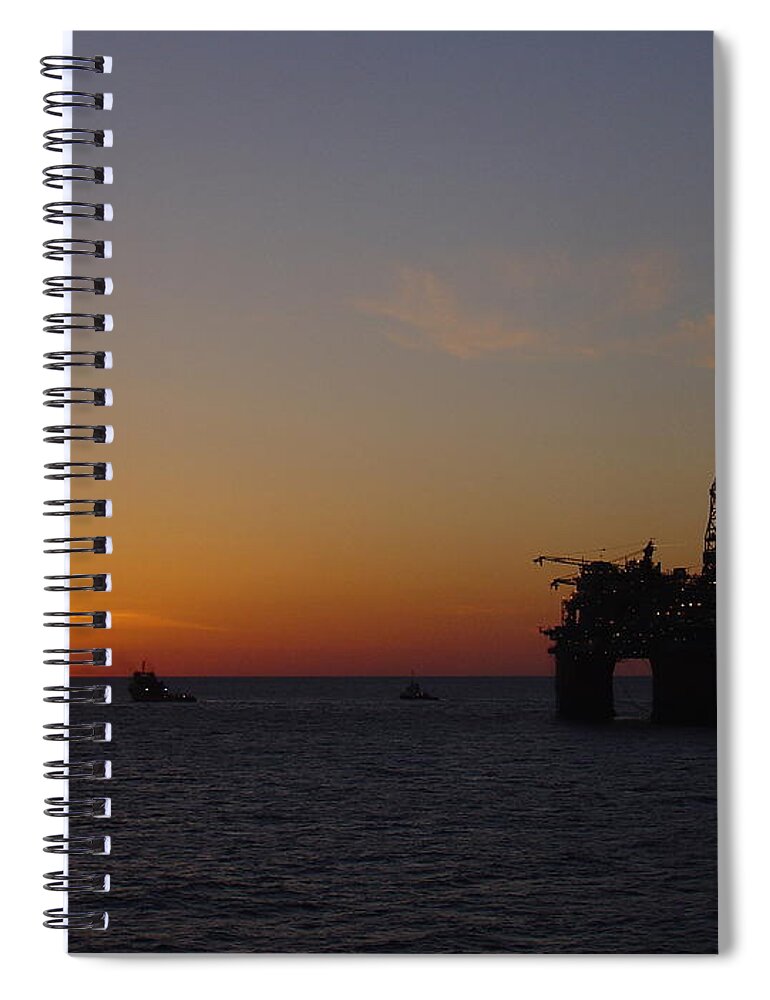 Thunder Horse Spiral Notebook featuring the photograph Thunder Horse Tow Out by Charles and Melisa Morrison
