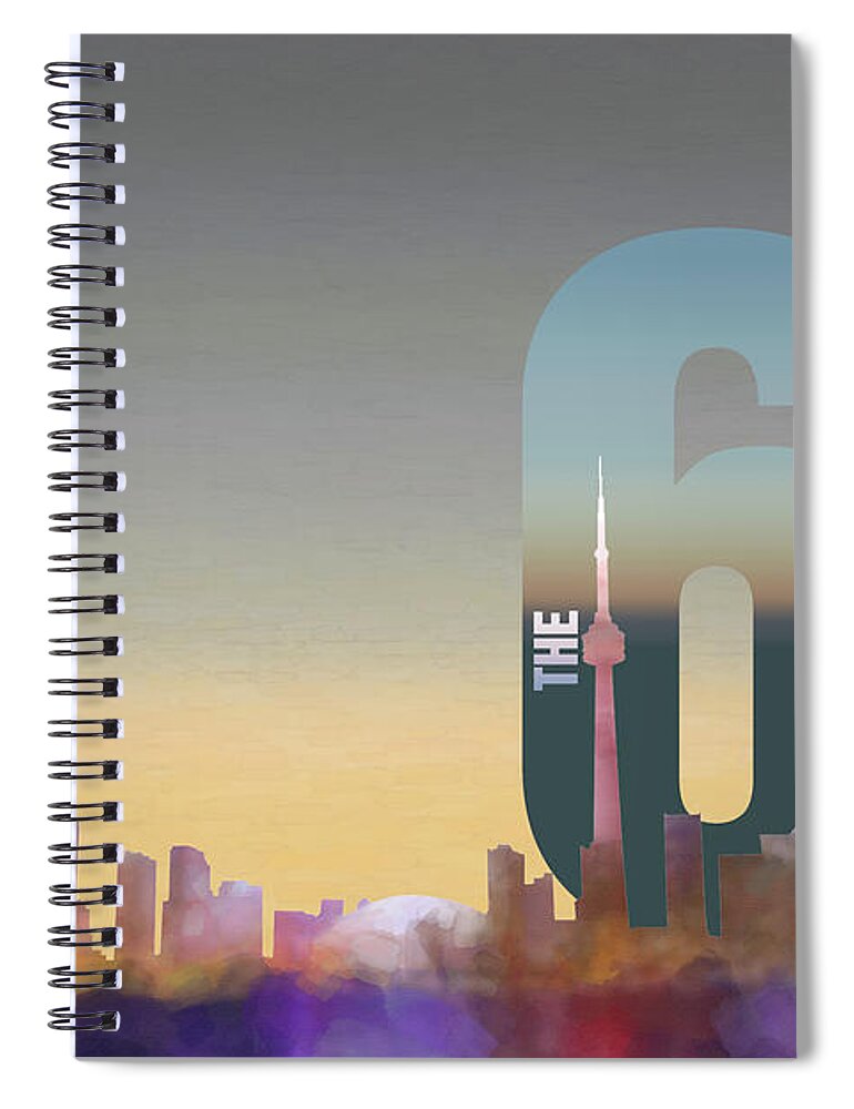  Spiral Notebook featuring the photograph Toronto Skyline - The Six #1 by Serge Averbukh