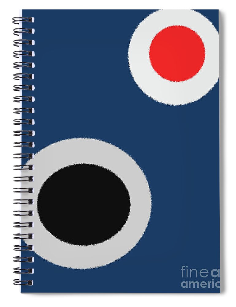 Circle Spiral Notebook featuring the mixed media Untitled by Alex Caminker