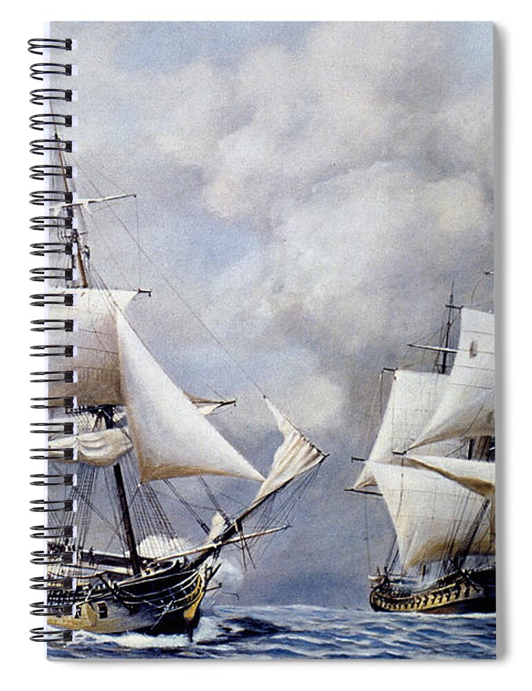 1799 Spiral Notebook featuring the photograph Uss Constellation, 1799 #1 by Granger