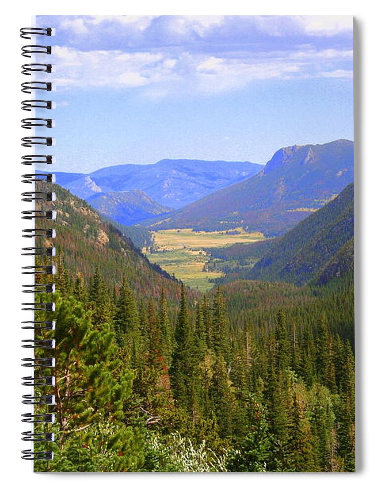 Estes Park Spiral Notebook featuring the photograph Valley View #1 by Julie Lueders 