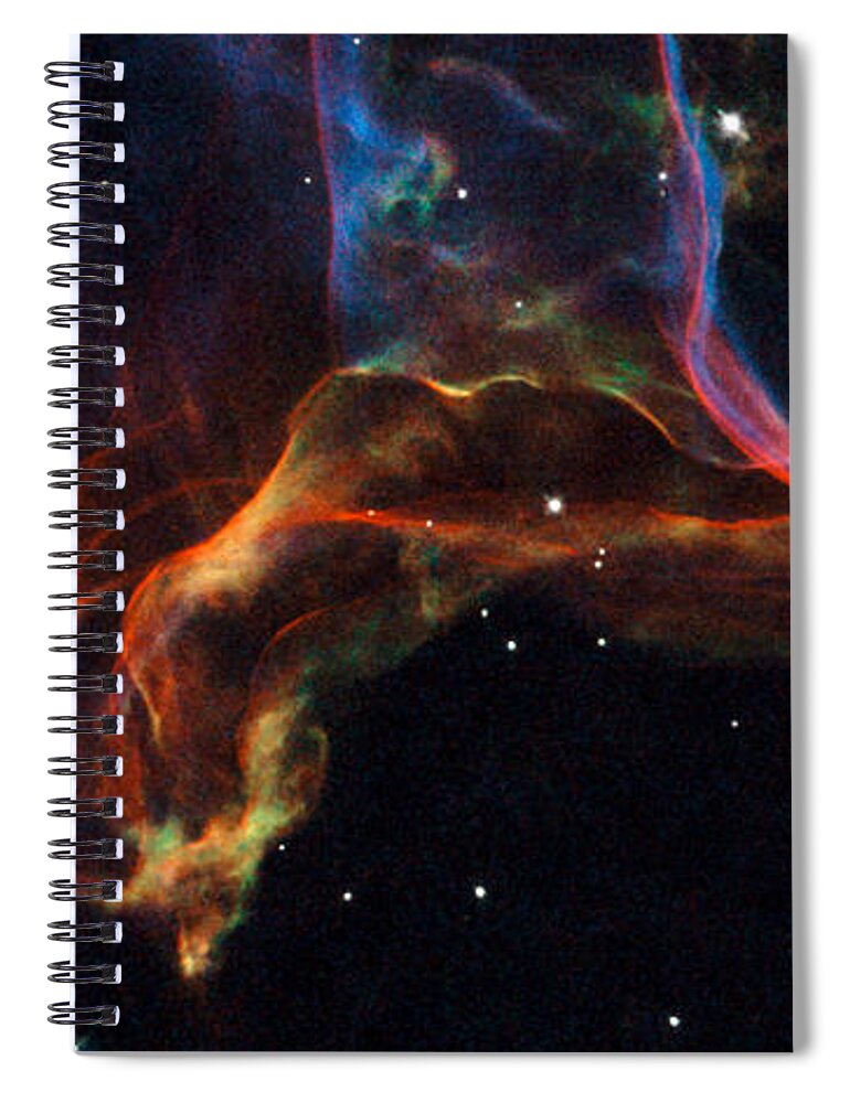 Galaxy Spiral Notebook featuring the photograph Veil Nebula #1 by Science Source
