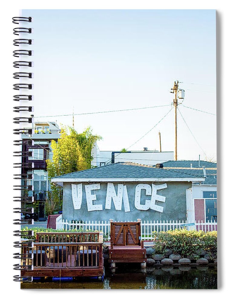California Spiral Notebook featuring the photograph Venice Canals #1 by Aileen Savage