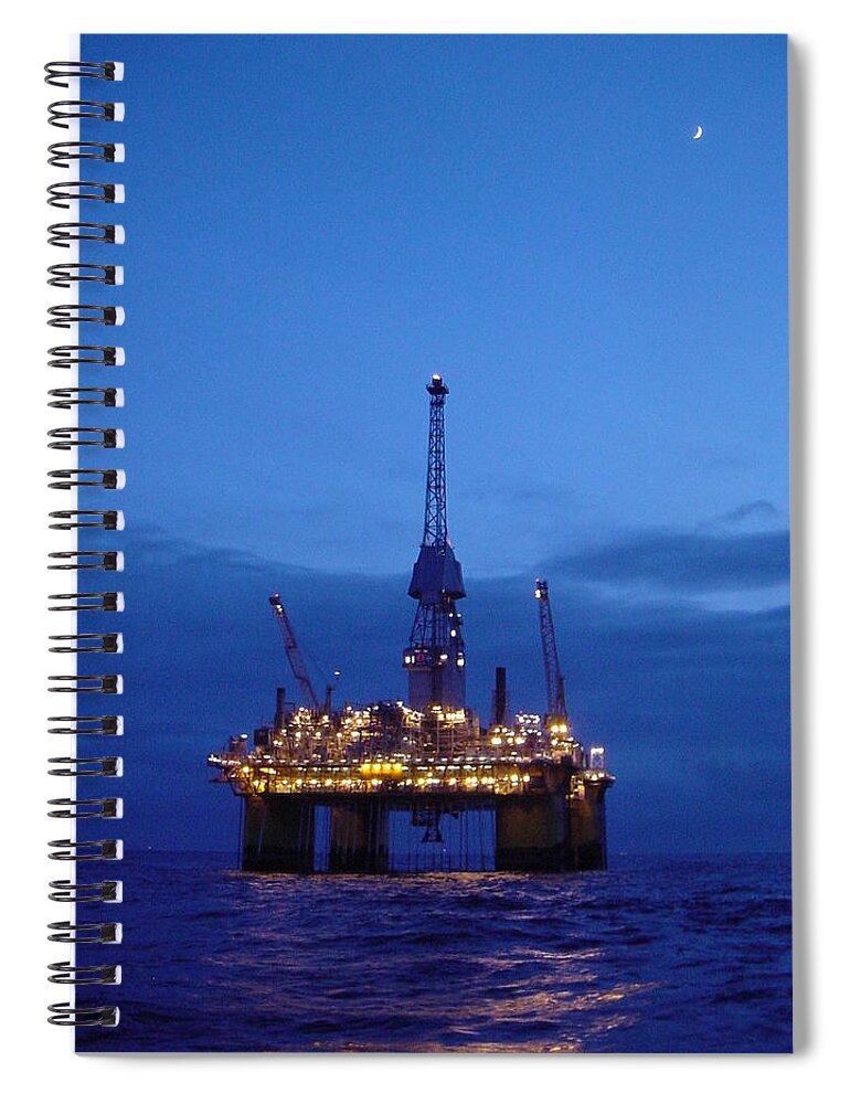 Photograph Spiral Notebook featuring the photograph Visund in the Twilight by Charles and Melisa Morrison