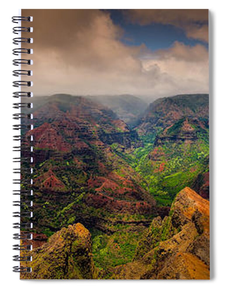 Waimea Canyon Spiral Notebook featuring the photograph Waimea Canyon Panorama by Harry Spitz