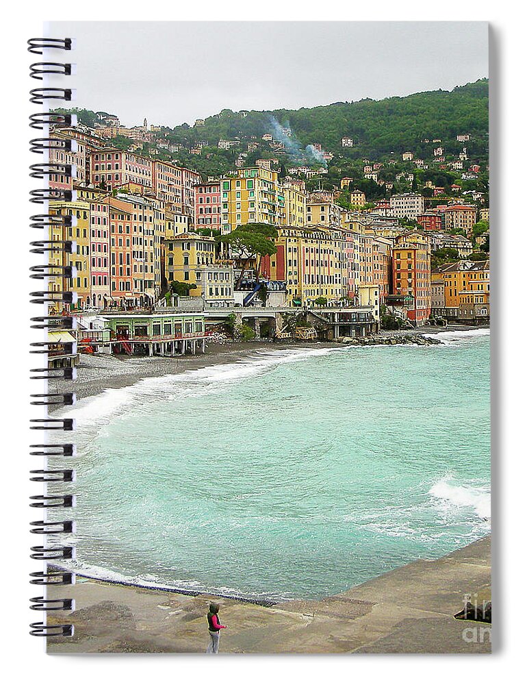 Camogli Photograph Spiral Notebook featuring the photograph Waiting #1 by Ivy Ho