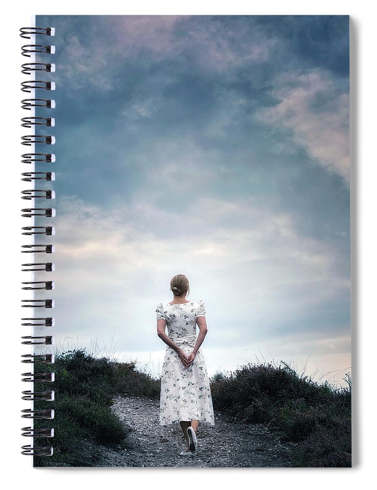 Woman Spiral Notebook featuring the photograph Walking In The Heather #1 by Joana Kruse