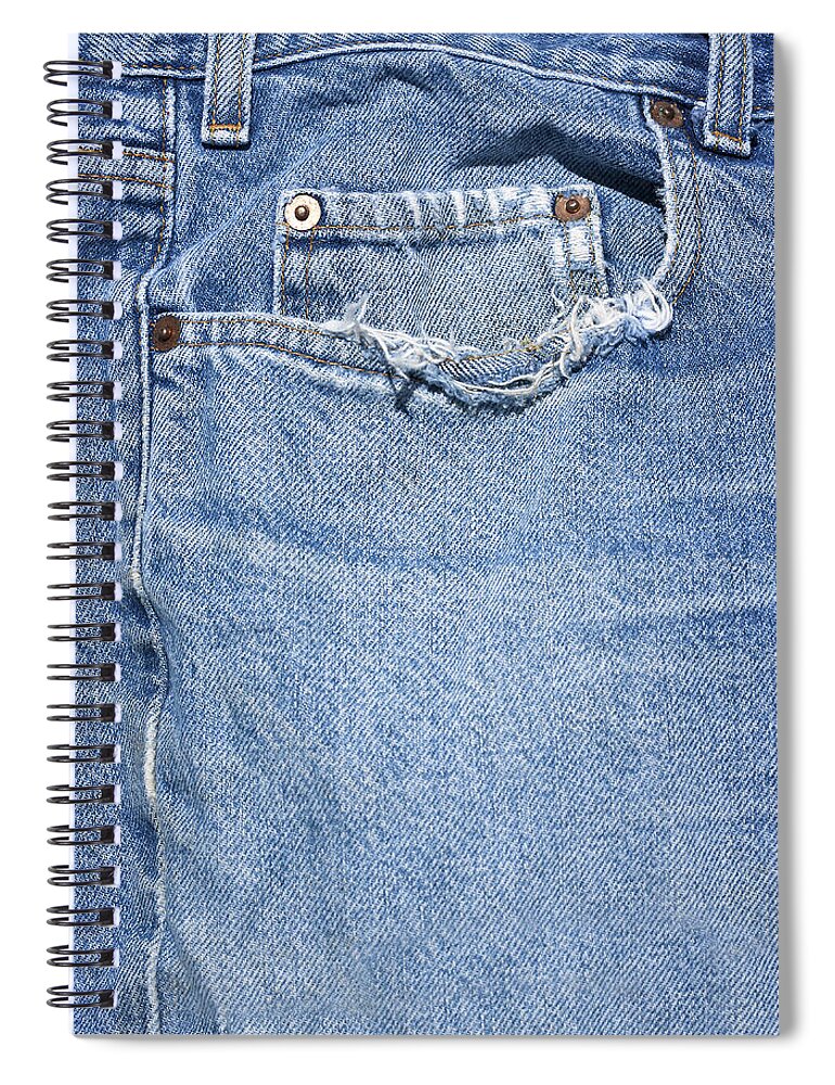 Worn Spiral Notebook featuring the photograph Worn Jeans #2 by George Robinson