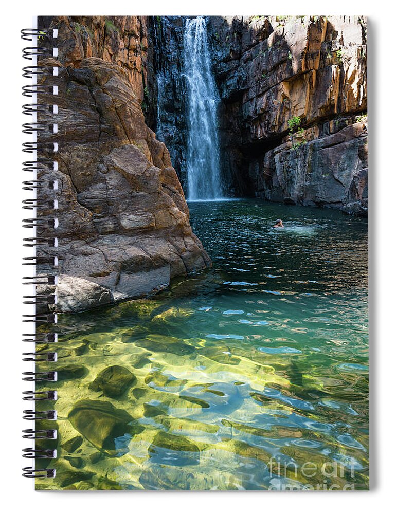2017 Spiral Notebook featuring the photograph Waterfall at Katherine Gorge, #1 by Andrew Michael
