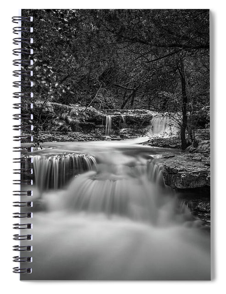 Waterfall Spiral Notebook featuring the photograph Waterfall in Austin Texas by Todd Aaron