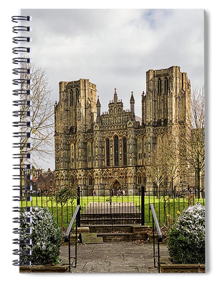 Wells Spiral Notebook featuring the photograph Wells Cathedral #1 by Shirley Mitchell