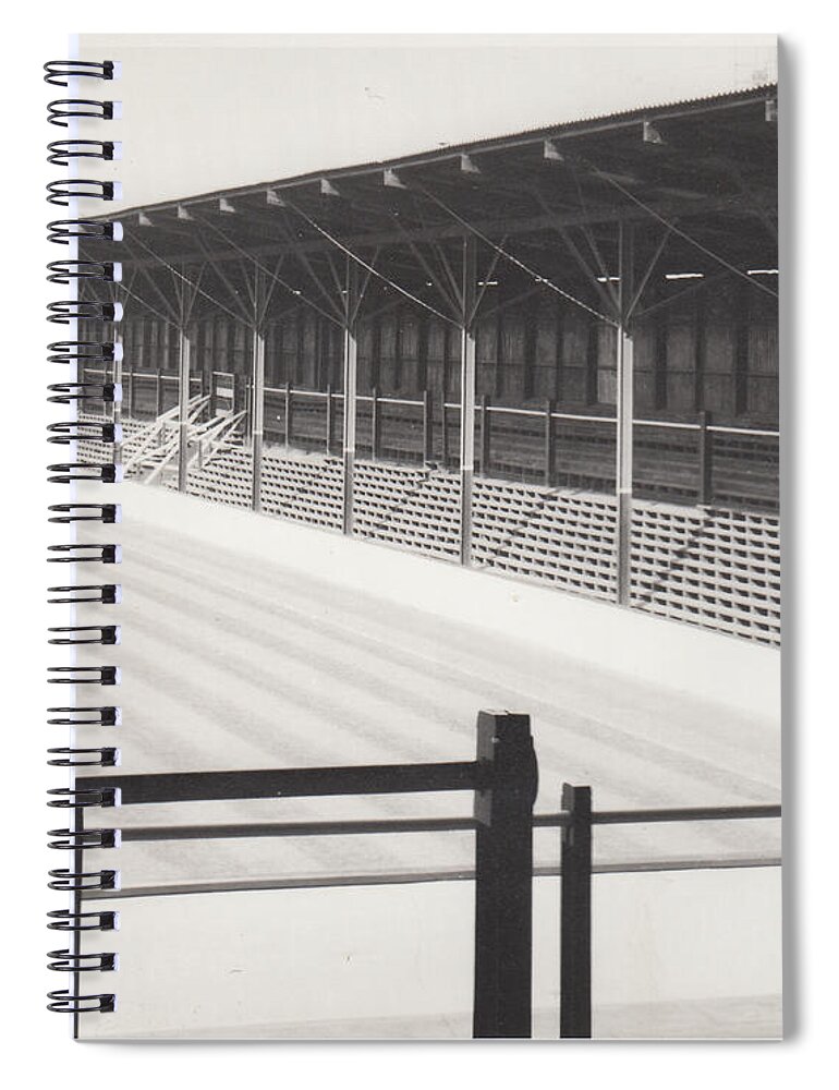 West Ham Spiral Notebook featuring the photograph West Ham - Upton Park - East Stand 1 - 1969 #1 by Legendary Football Grounds