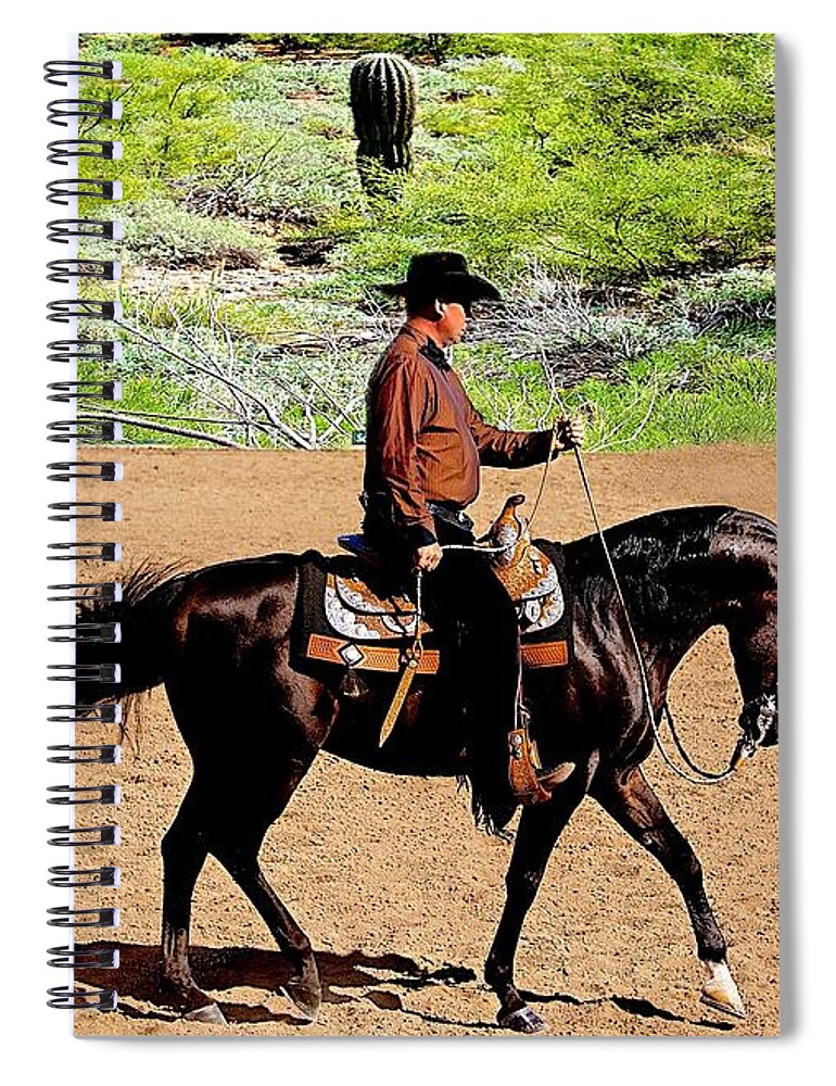 Rider Spiral Notebook featuring the photograph Western Pleasure #2 by Barbara Zahno