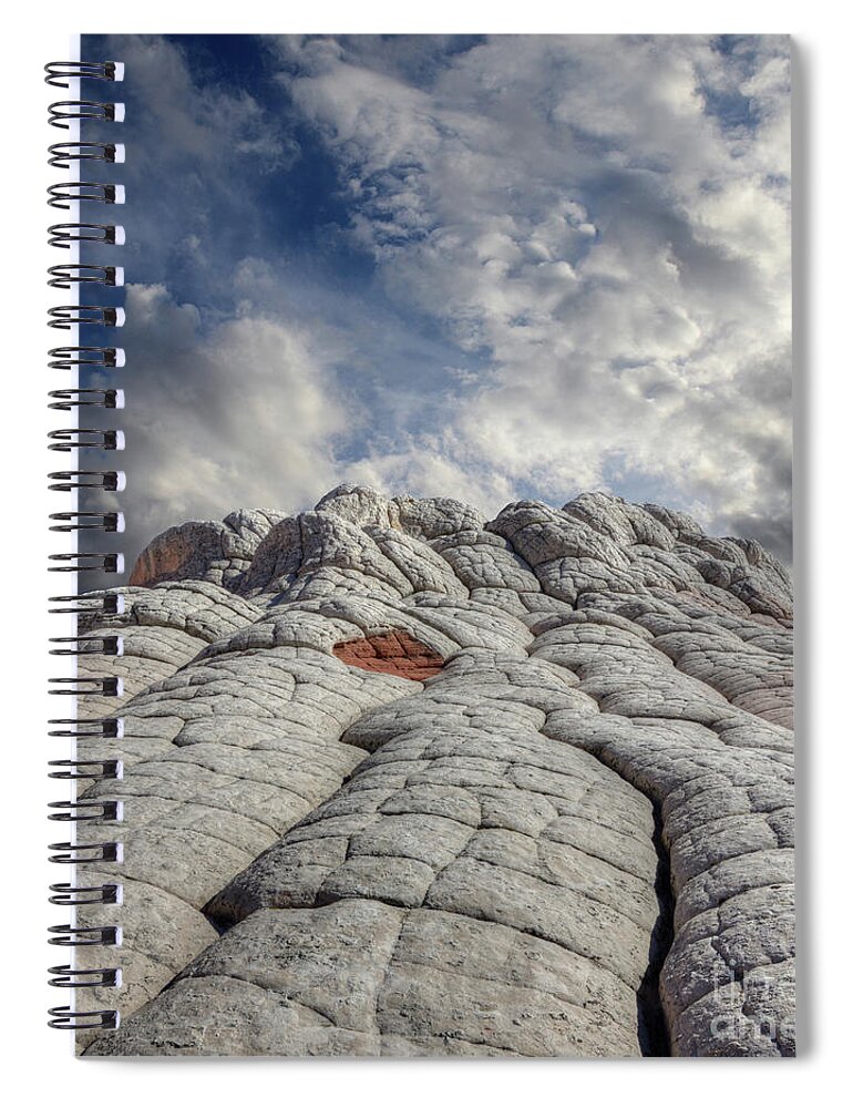 White Pocket Spiral Notebook featuring the photograph Where Heaven Meets Earth 2 #1 by Bob Christopher