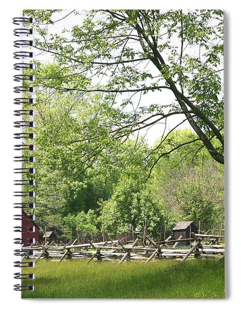 Jockey Hollow Spiral Notebook featuring the photograph Wick Farm At Jockey Hollow #1 by Living Color Photography Lorraine Lynch