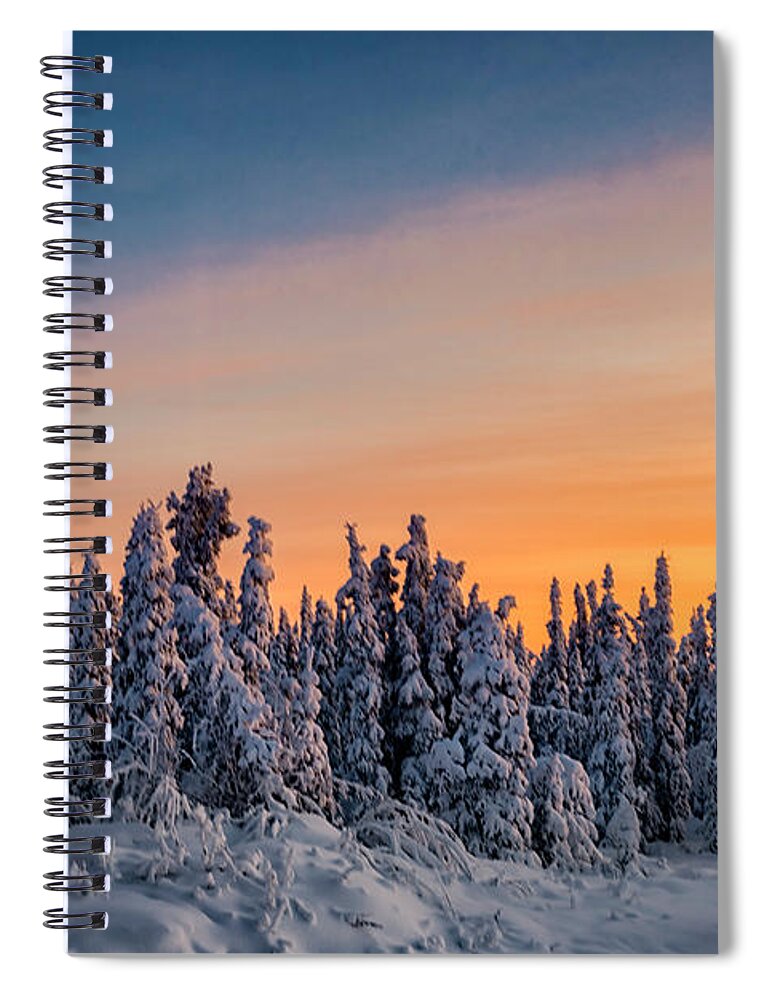 Alaska Spiral Notebook featuring the photograph Winter Rainbow #2 by Robert Fawcett