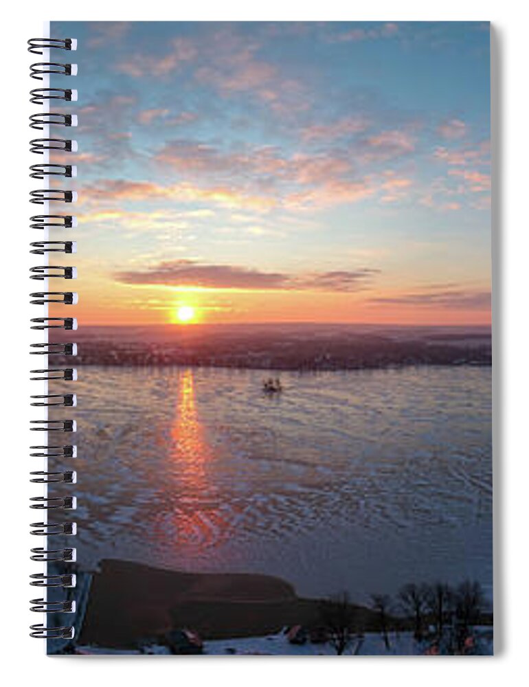  Spiral Notebook featuring the photograph Winter Sunrise #1 by Brian Jones
