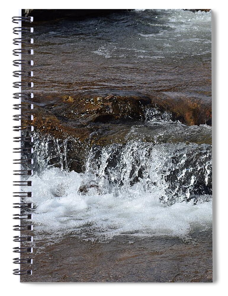 Water Spiral Notebook featuring the photograph Waterfall Westcliffe CO #1 by Margarethe Binkley