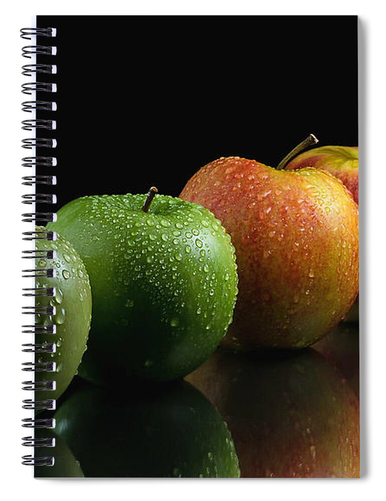 Apple Spiral Notebook featuring the digital art Apple #10 by Super Lovely