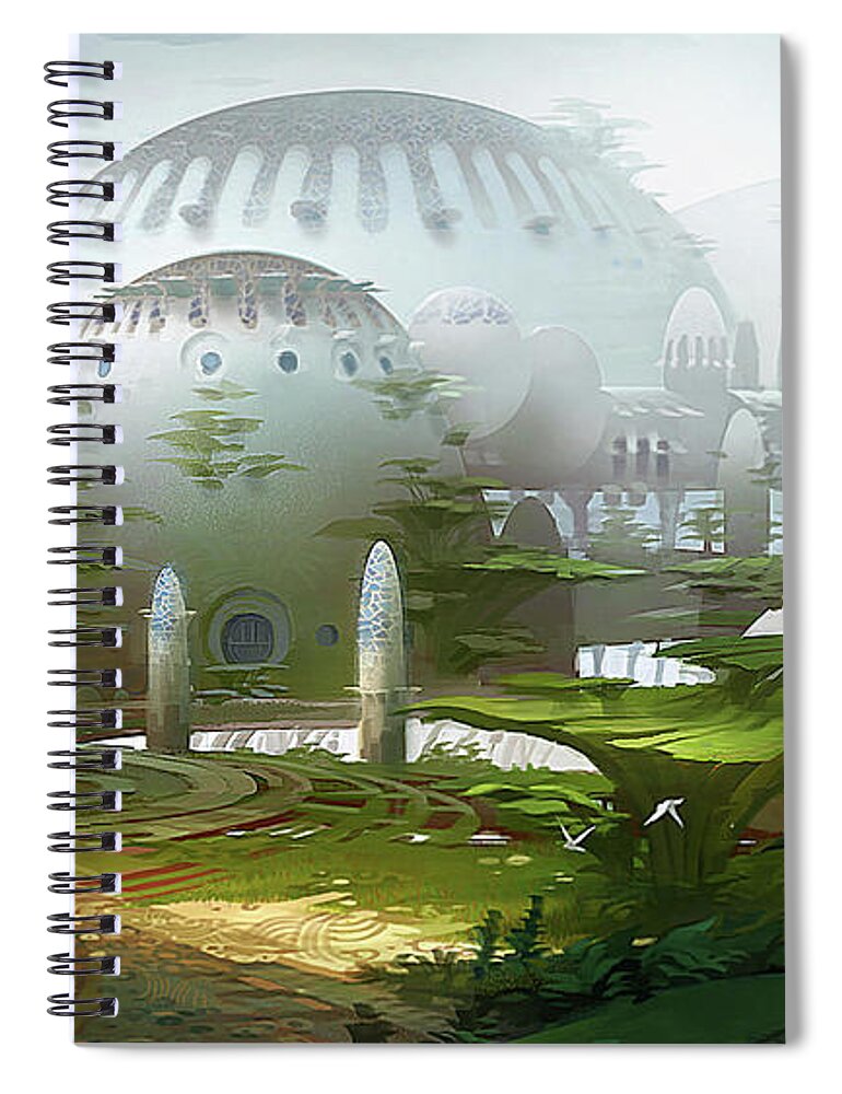 Building Spiral Notebook featuring the digital art Building #10 by Maye Loeser