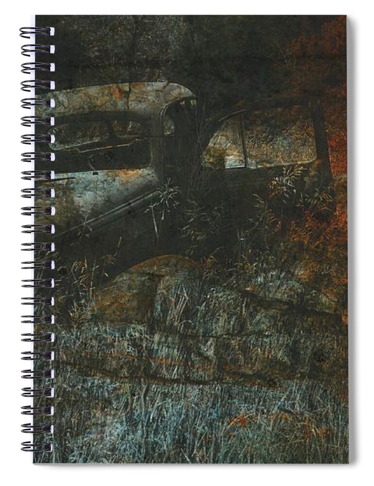 Abstract Spiral Notebook featuring the mixed media 10 by Jim Vance