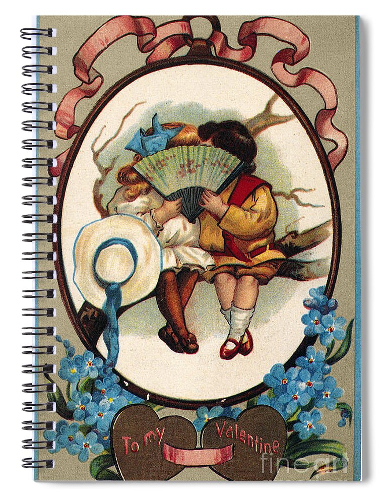 1909 Spiral Notebook featuring the photograph Valentines Day Card #10 by Granger