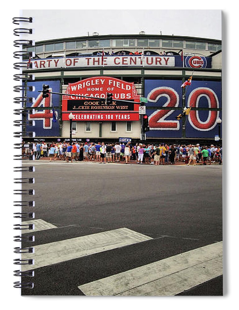 Cubs Spiral Notebook featuring the photograph 100 Years Old by Robert McCubbin