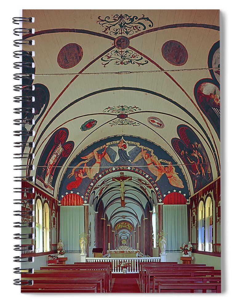 100905 Spiral Notebook featuring the photograph 100905 Star of the Sea Painted Church HI by Ed Cooper Photography