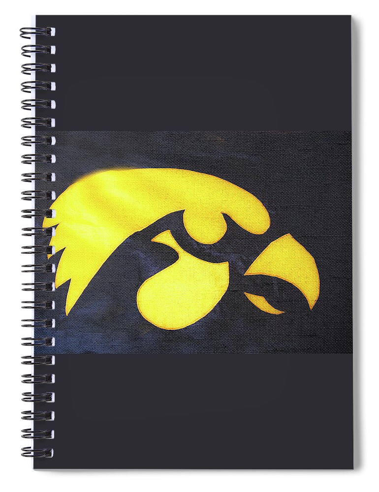 Iowa Spiral Notebook featuring the photograph 10724 Iowa Hawkeye by Pamela Williams