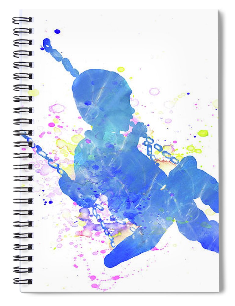 Child Spiral Notebook featuring the mixed media 10828 Swing Time by Pamela Williams