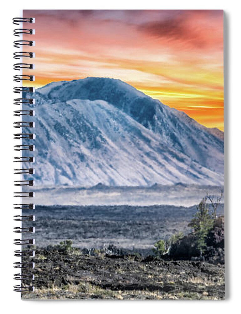 #sharepamsart Spiral Notebook featuring the photograph 10999 Crater of Moon Park by Pamela Williams