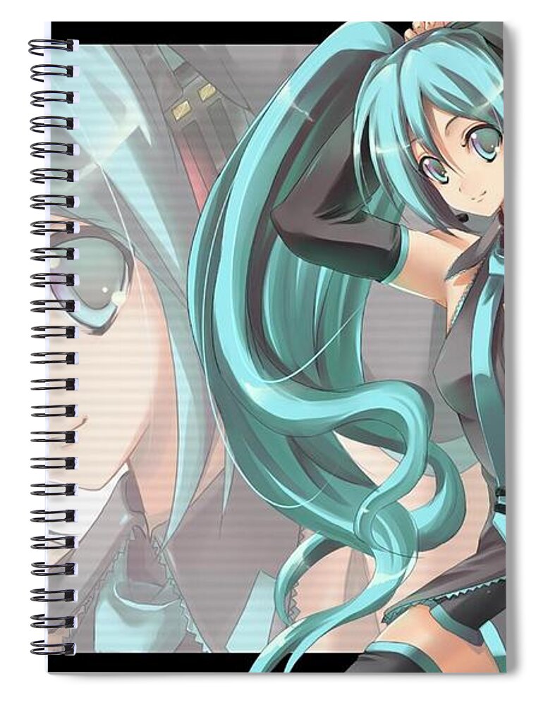 Vocaloid Spiral Notebook featuring the digital art Vocaloid #11 by Maye Loeser