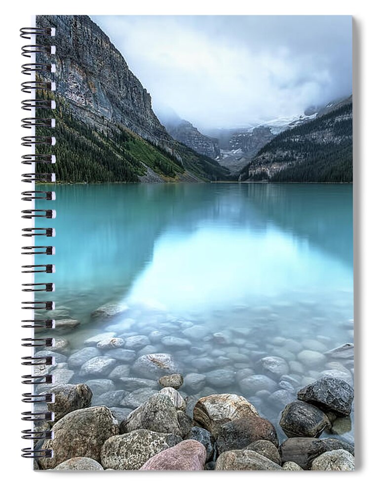 Lake Spiral Notebook featuring the photograph 1111 Lake Louise by Steve Sturgill