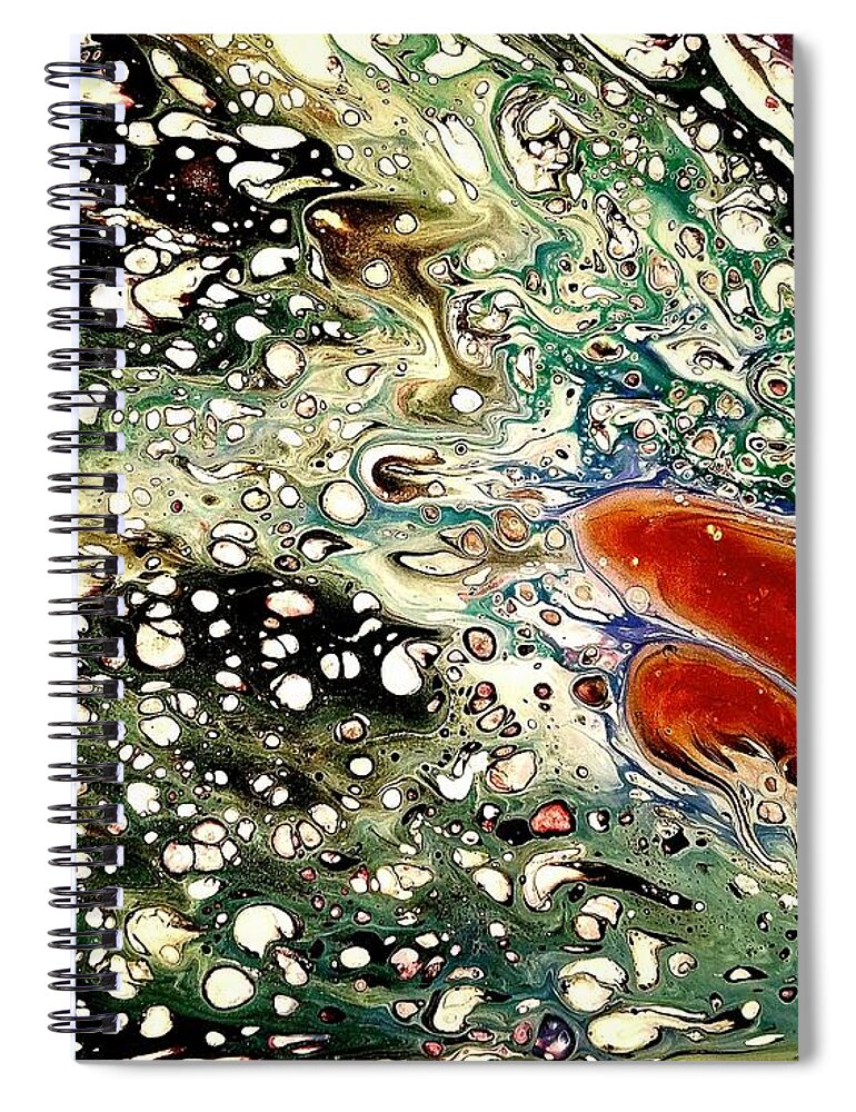 Abstract Spiral Notebook featuring the painting #114 #114 by Gerry Smith