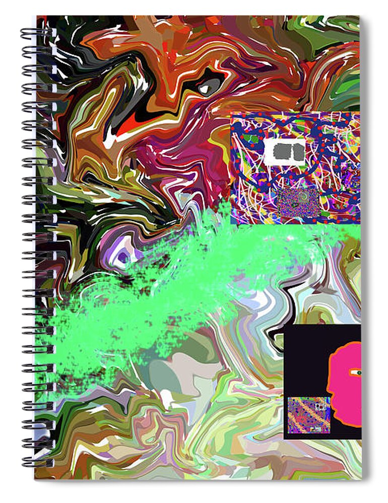  Spiral Notebook featuring the digital art 12-30-2056d by Walter Paul Bebirian