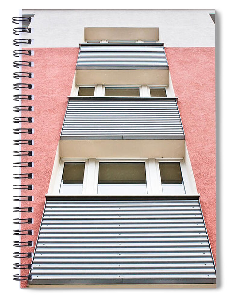 Accommodation Spiral Notebook featuring the photograph Apartment building #12 by Tom Gowanlock