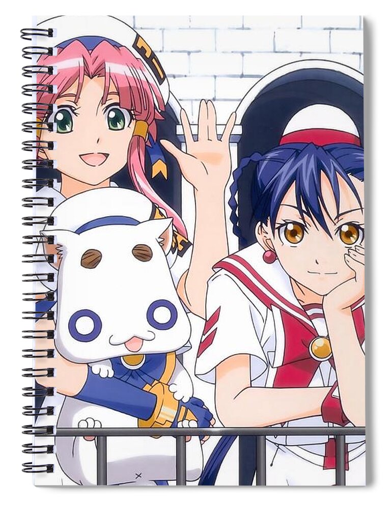 Aria Spiral Notebook featuring the digital art Aria #12 by Super Lovely
