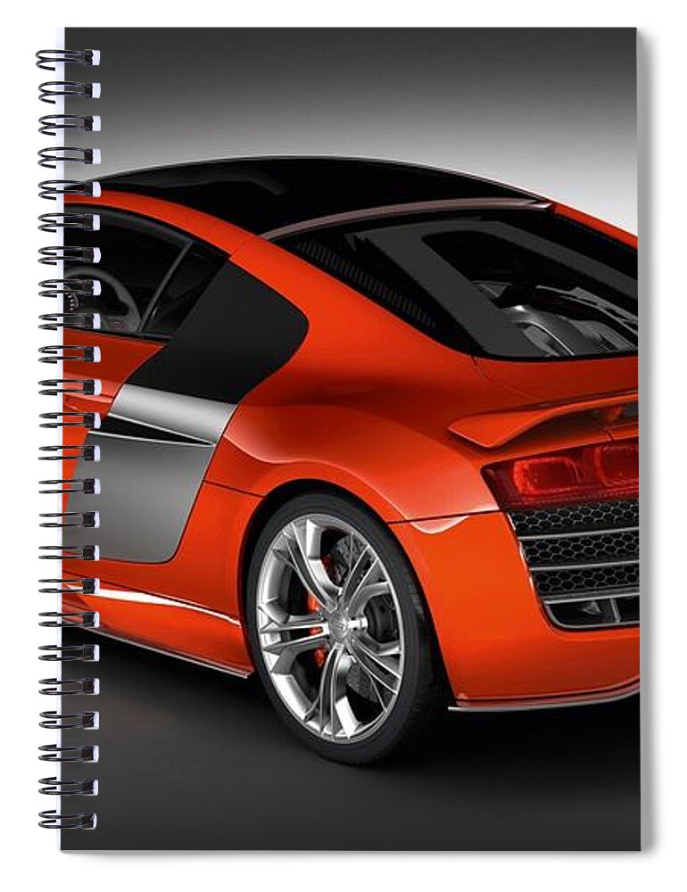 Audi Spiral Notebook featuring the digital art Audi #12 by Super Lovely