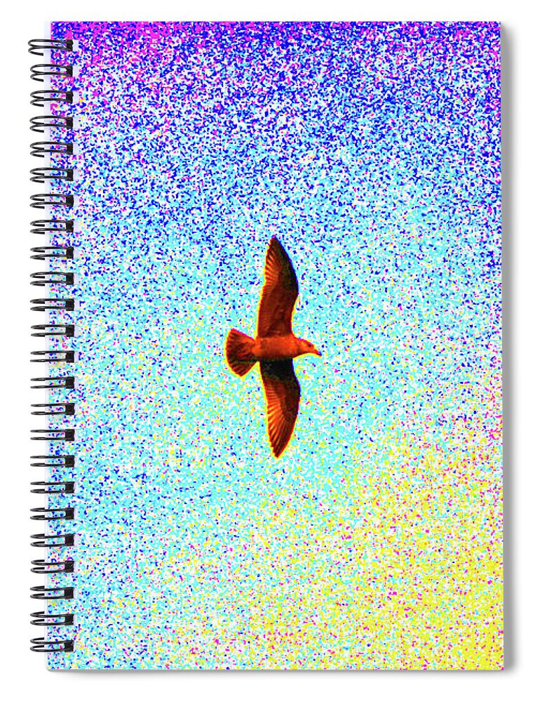 Seagull Spiral Notebook featuring the digital art 12- Gulliver's Travels by Joseph Keane
