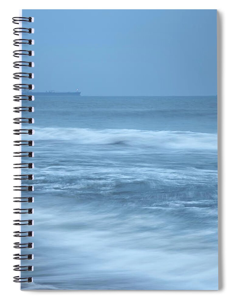 Waves Spiral Notebook featuring the photograph Rhythm of Ocean waves #12 by Kiran Joshi