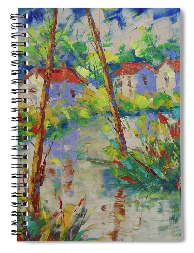 Frederic Payet Spiral Notebook featuring the painting South of France #14 by Frederic Payet