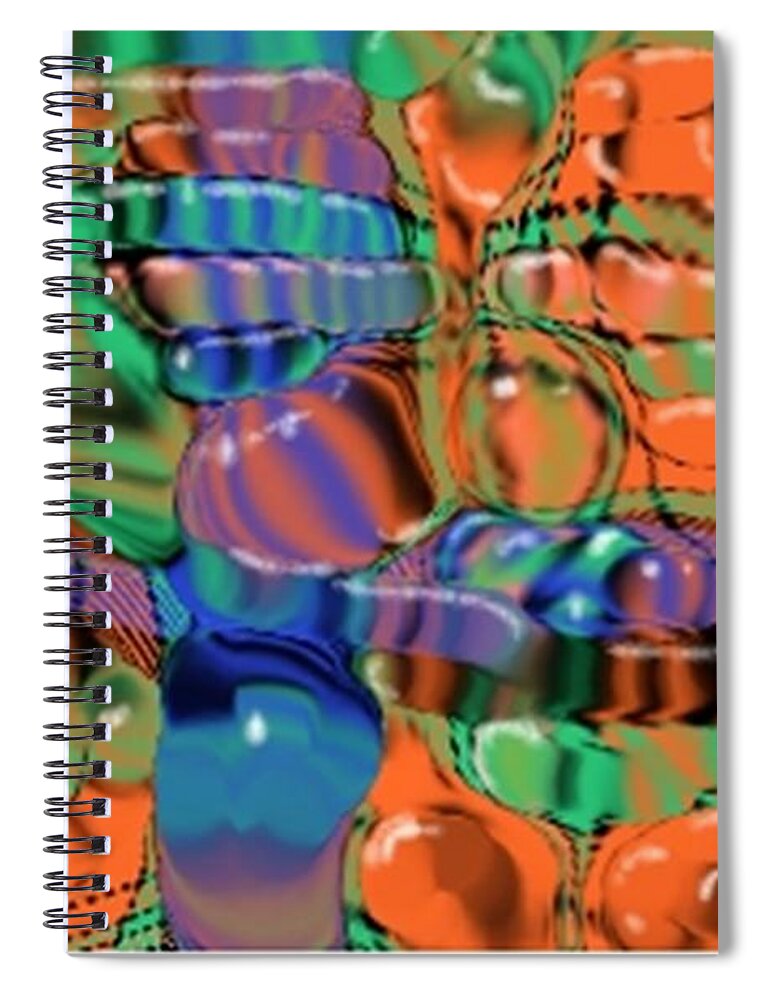 Abstract Spiral Notebook featuring the digital art 1297exp1 by Ronald Bissett