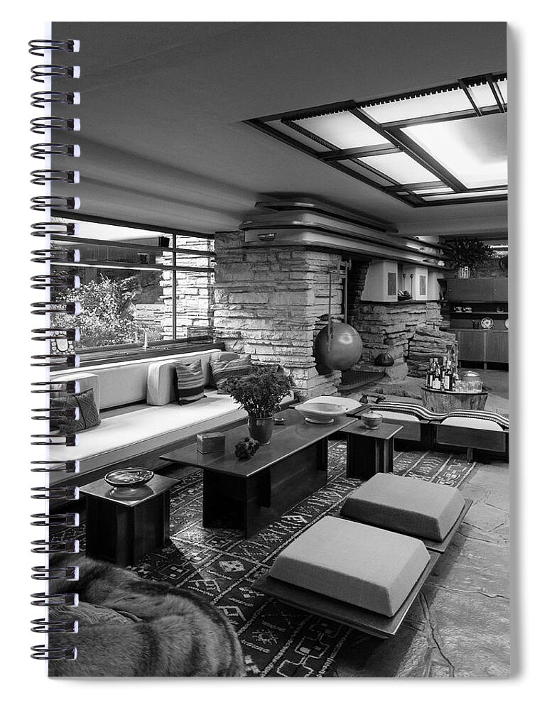 Kaufmann Residence Spiral Notebook featuring the photograph Kaufmann Residence #13 by Stephen Russell Shilling