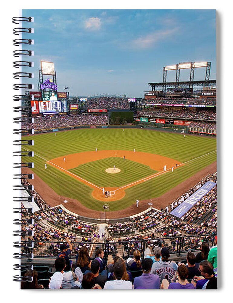 Coors Spiral Notebook featuring the photograph 1376 Coors Field by Steve Sturgill