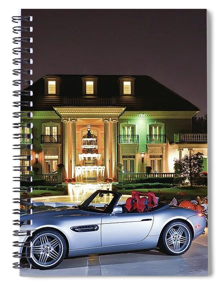 Bmw Spiral Notebook featuring the digital art BMW #15 by Super Lovely