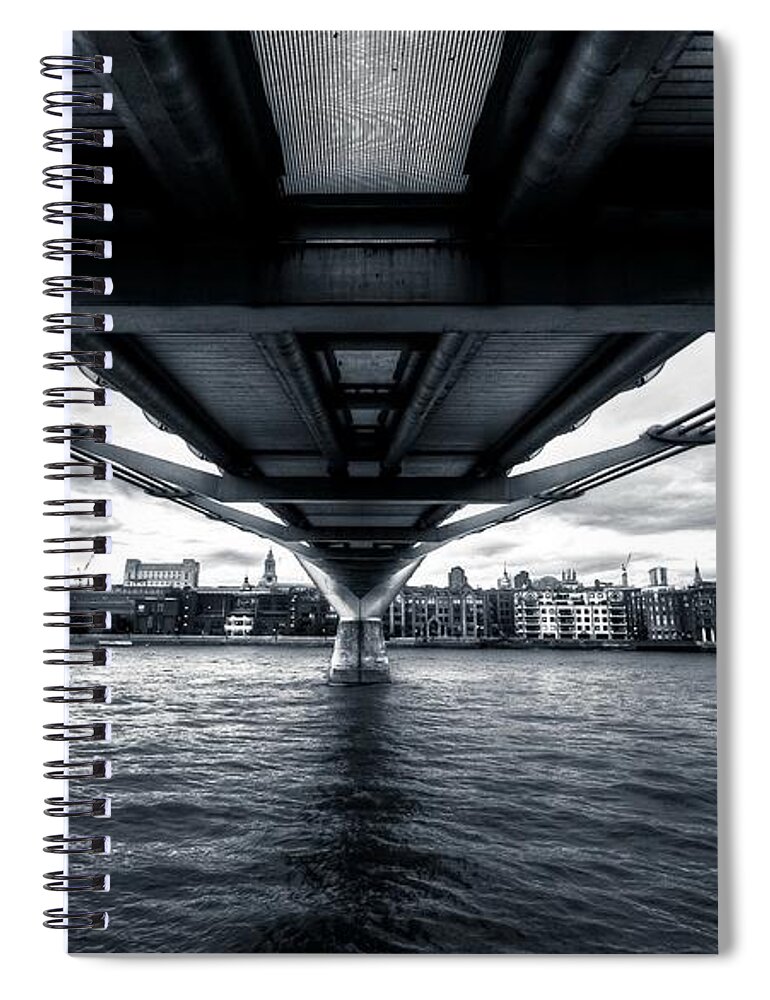 Bridge Spiral Notebook featuring the photograph Bridge #15 by Mariel Mcmeeking