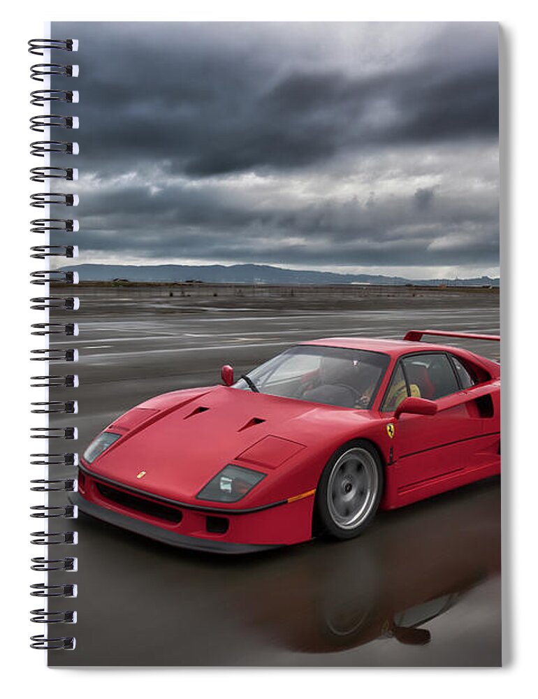 F12 Spiral Notebook featuring the photograph #Ferrari #F40 #Print #15 by ItzKirb Photography